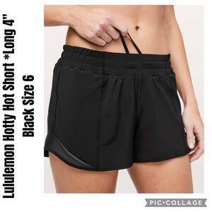 Lululemon Hotty Hot Short *Long 4" Black Size 6
